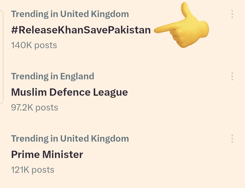 ہمارا ٹرینڈ برطانیہ میں بھی ٹاپ ٹرینڈ بن گیا
 تن کے رکھو اتنگ وادیوں 🔥
#ReleaseKhanSavePakistan