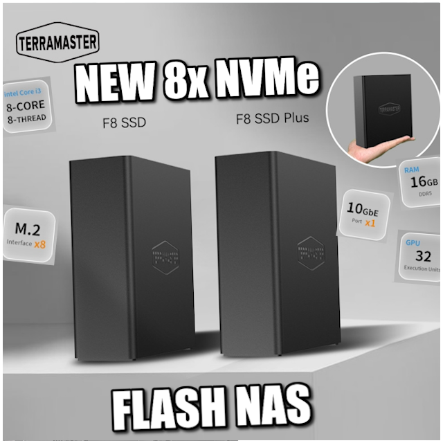 RobbieOnTheTube's tweet photo. New Terramaster F8 SSD and F8 SSD PLUS Revealed + A #Giveaway
Video - https://t.co/IojbqHfQfD
NASCompares Article - https://t.co/ZjETzLASD9
Terramaster Giveaway Page - https://t.co/bLkIRXPNeL
#nasdrive #datastorage #ssds https://t.co/CHgTcNOziL