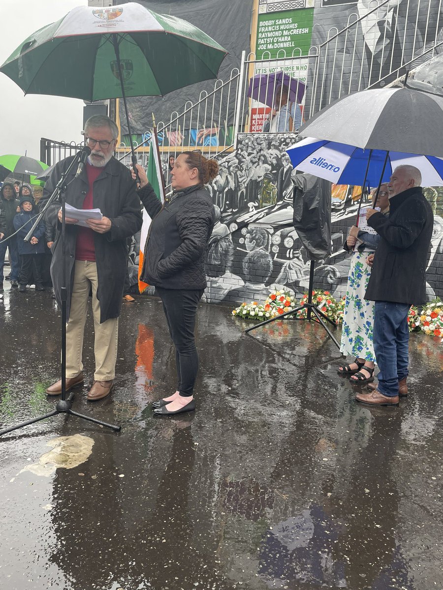 GerryAdamsSF's tweet photo. Today the repainted Kieran Doherty TD mural was unveiled by his family. 
“Big Doc &amp; his comrades should always be an example to those of us who are activists.” https://t.co/QNhK79p1ZH