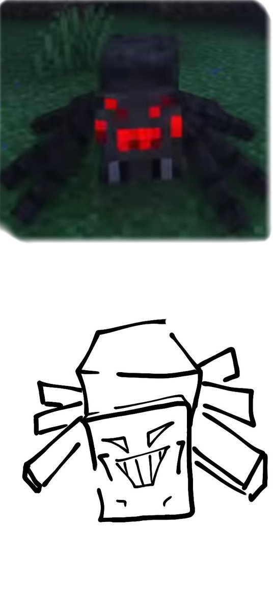 Lo admito,así es como yo veo a las arañas de Minecraft