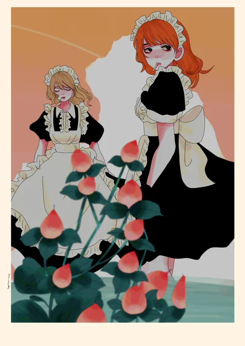 #私はこういう絵師です見た絵師全員参加 双子の女の子を主に描いてます