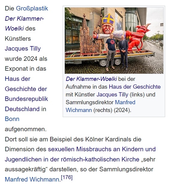 Als pastafarischer Kleriker helfe ich katholischen Klerikern bei ihrer Arbeit im Weinberg der großen Enzyklopädie so gut ich kann.
🆕 "Der Klammer-Woelki" für Kardinal #Woelki:
de.wikipedia.org/wiki/Rainer_Ma…