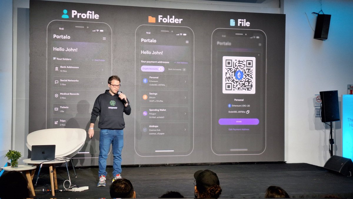 NeoPowerDigital's tweet photo. WE ARE IN THE FINALS ✨️

@portaloapp was chosen as one of the finalists of the #LevelUpHackathon at @EtherArgentina 🇦🇷

Try it and share your feedback at https://t.co/WcMWaPiJQu 🪄📁 https://t.co/wUeHajUKJh