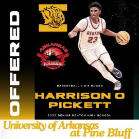 Benton Senior High Boys Basketball (@boysbenton) on Twitter photo Huge offer today from <a href="/UAPBLionsMBB/">𝐔𝐀𝐏𝐁 𝐌𝐞𝐧’𝐬 𝐁𝐚𝐬𝐤𝐞𝐭𝐛𝐚𝐥𝐥</a> for 2025 guard Harrison Pickett! Congrats Harrison! #TPW Huge offer today from <a href="/UAPBLionsMBB/">𝐔𝐀𝐏𝐁 𝐌𝐞𝐧’𝐬 𝐁𝐚𝐬𝐤𝐞𝐭𝐛𝐚𝐥𝐥</a> for 2025 guard Harrison Pickett! Congrats Harrison! #TPW