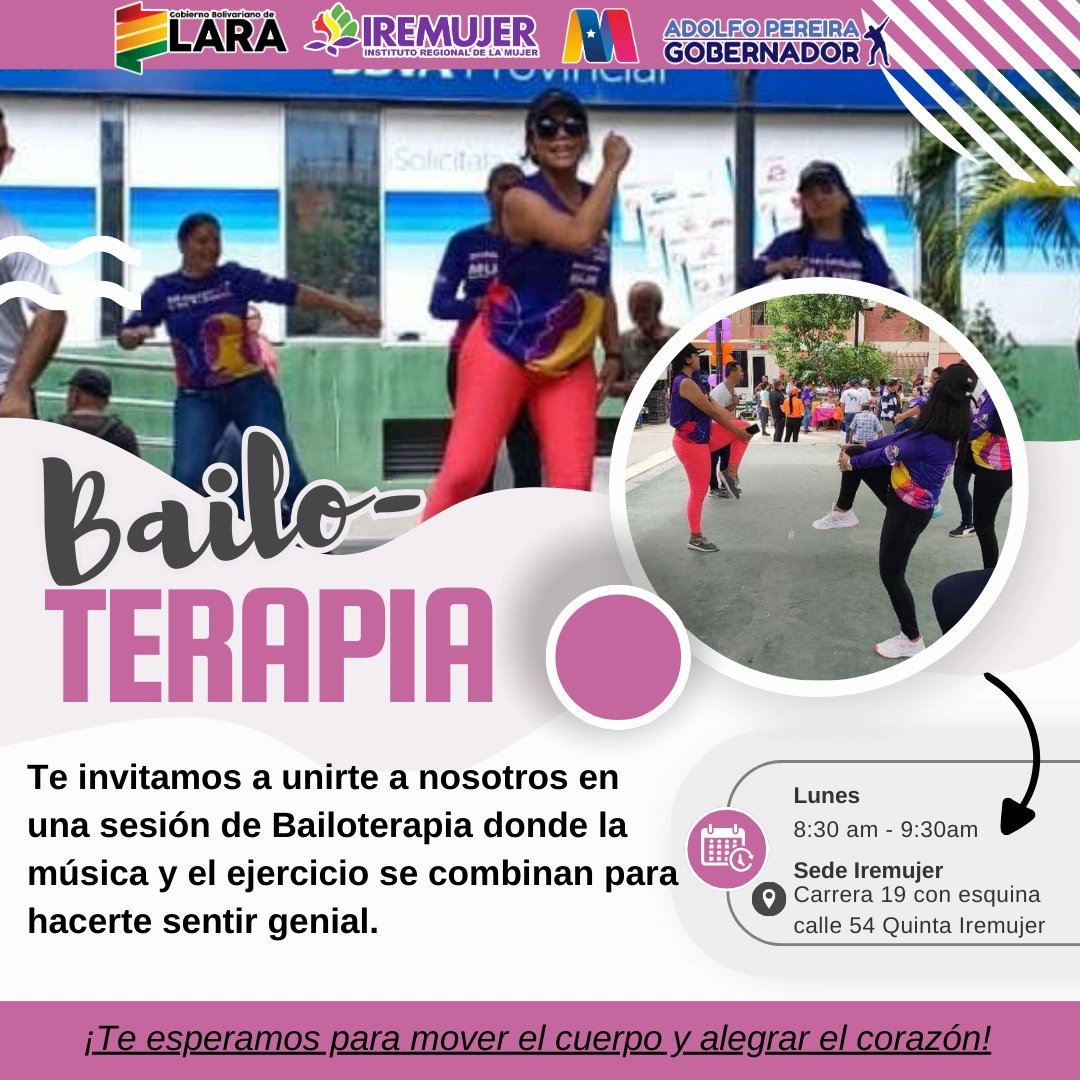 ¡Iremujer te invita a nuestra sede este lunes 5 de agosto!

Unete a nosotros para disfrutar de una mañana llena de Alegria donde tendremos diversas actividades, comenzando con una emocionante bailoterapia💜🎶. 

Ven pasar un rato agradable con nosotras.

¡Te esperamos!
