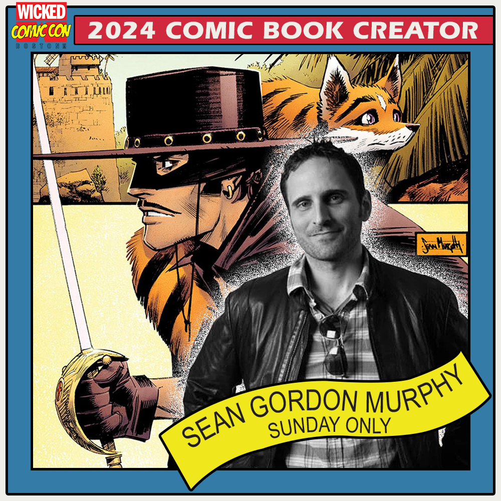 Local creator Sean Gordon Murphy joins us on Sunday, August 11th from 2-4pm for an exclusive signing at #WickedComicCon! 

Get tickets now: eventbrite.com/e/wicked-comic…

#SeanGordonMurphy #Zorro #Batman #Boston #ComicCon #PlotHoles #Massachusetts #ComicArt #BatmanWhiteKnight