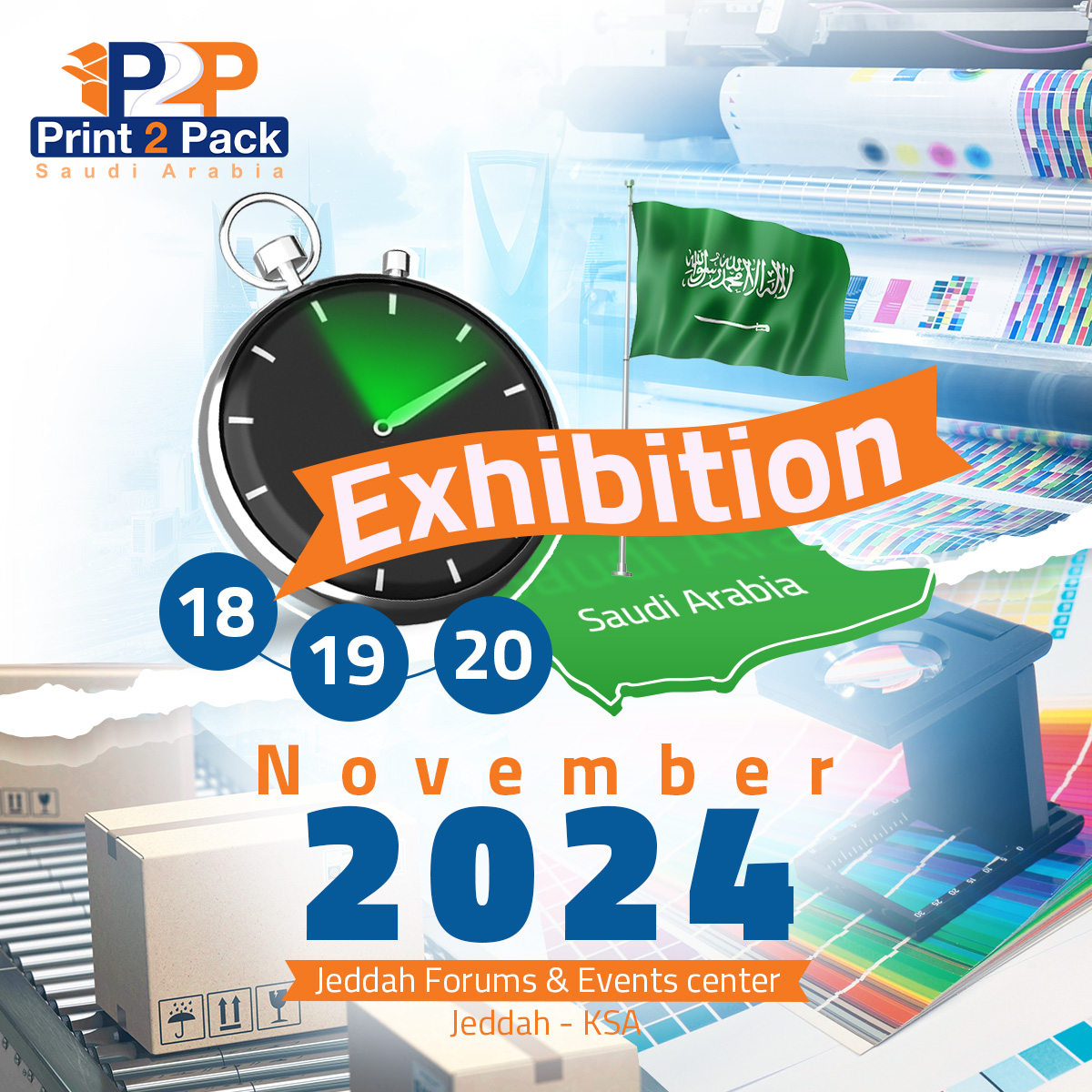Print2PackSaudi's tweet image. انضم إلى أبرز العلامات التجارية والمصنعين في معرض #Print2Pack #السعودية، الحدث الرائد في #الشرق_الأوسط لـ #التغليف و #الطباعة و #صناعة_البلاستيك على مدار الـ 15 عامًا الماضية! 📦 يجذب Print2Pack المشترين العالميين، ويقدم منصة فريدة لعرض منتجاتك وخدماتك لجمهور متخصص. اغتنم الفرصة…