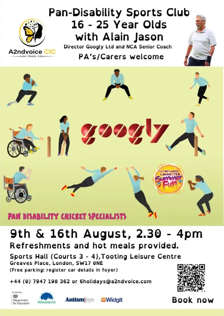 A2ndVoice's tweet image. Autism SEND holidays 16 to 25 years 

THIS Friday 9 &amp;amp; 16 August 

1 to 4pm: 18 - 25 Years
Arts &amp;amp; Crafts, Lego, Bouncy Castle and Board Games

2.30 to 4pm: 16 to 25 years 
Pan-Disability Sports  @AlainJason4  Director Googly 

a2ndvoice.coordinate.cloud/project/59181

@educationgovuk #HAFProgram