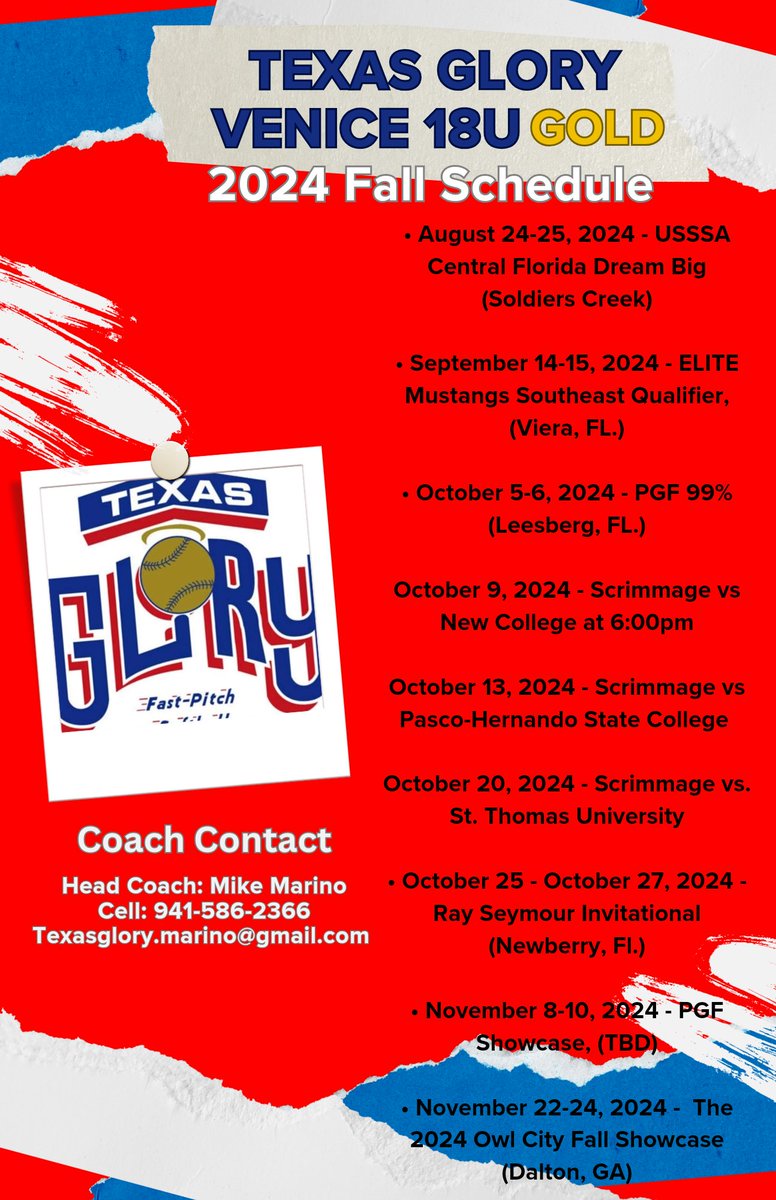Texas Glory Venice 18U Gold - Marino tweet media