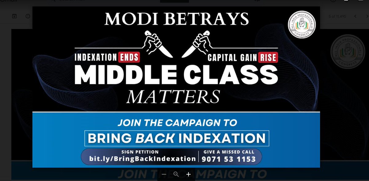 Abhishek_sonu29's tweet image. @INCIndia @INCJharkhand @jharkhandintuc @INCMumbai @ProfCong @RahulGandhi 

#BringBackIndexation #MiddleClassMatters