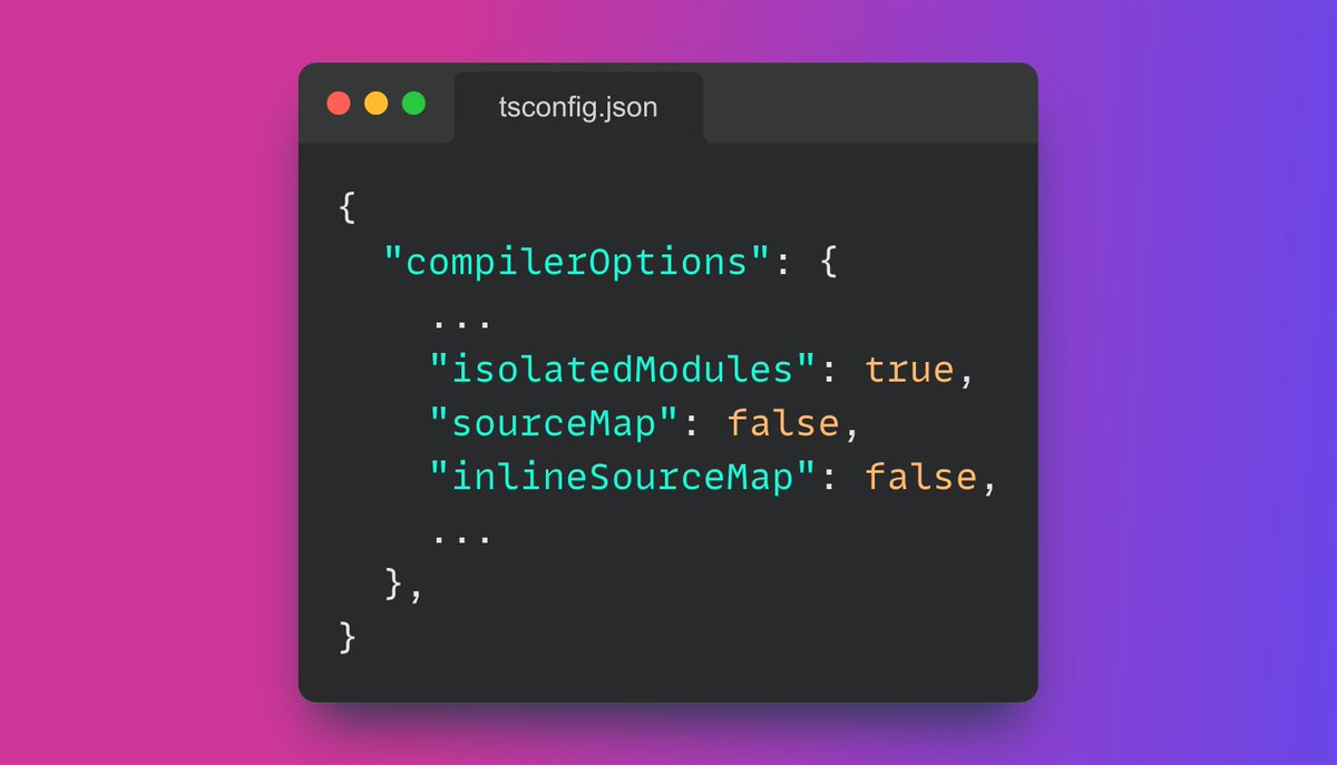 As small optimization landed in #Angular 18.1 (and it looks like I missed it). 

With the following set of tsconfig settings, the CLI will now opt-out of the TS transpilation by TSC and directly rely on Esbuild to generate JS from the TS source. 

PR ➡️ github.com/angular/angula…