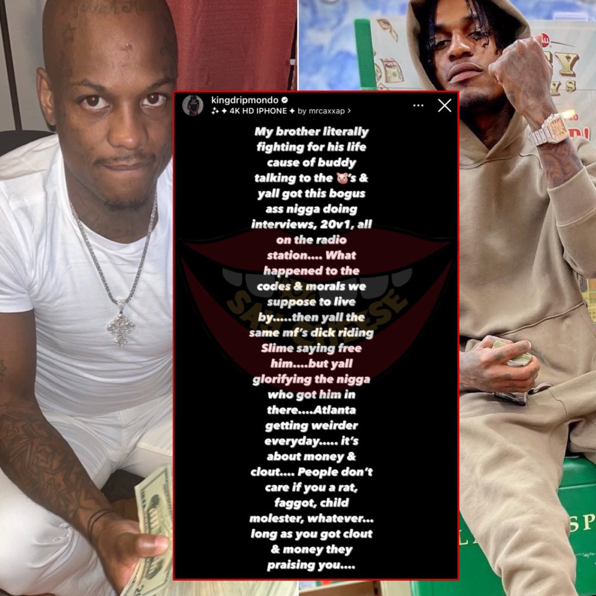 SaycheeseDGTL's tweet image. YSL Mondo, self-claimed founder of YSL, speaks on Woody: “My brother fighting for his life cuz of buddy &amp;amp; yall got this bogus a** n**** doing interviews”