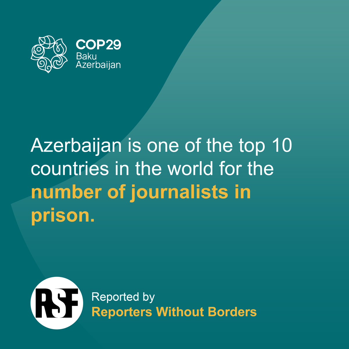 MorenoOcampo1's tweet photo. The upcoming #COP29 in Azerbaijan raises serious concerns. How can we trust a country that imprisons journalists to lead on climate action? Human rights and environmental justice are inseparable. #StopGreenwashGenocide #FreePoliticalPrisoners https://t.co/qBV6lNnRIH
