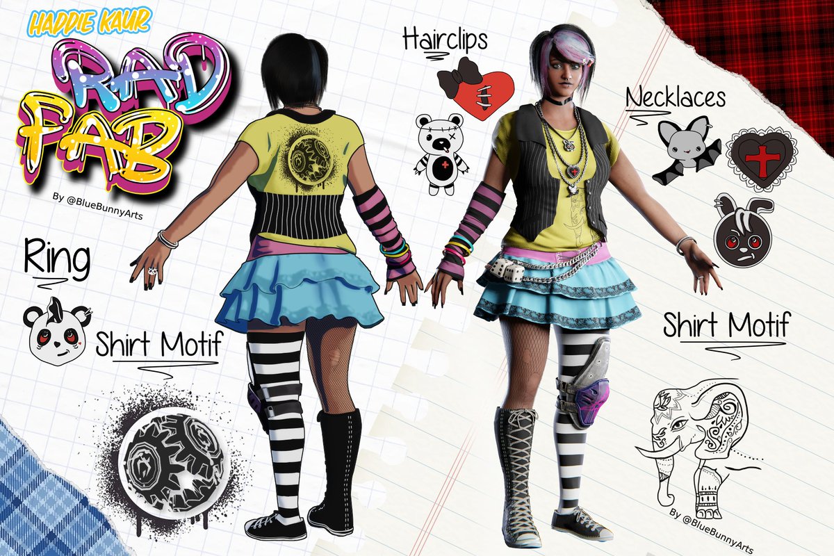 Officially entered! 
"Rad Fab" for Haddie Kaur! 

Fashions that are literally, totes to die for. 
Like, literally. 🎀💀🖤