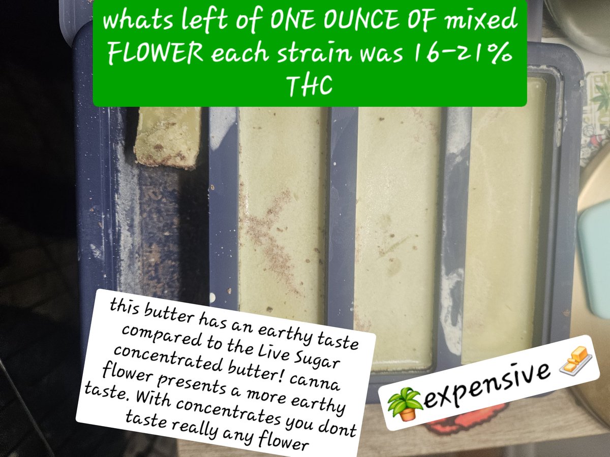 aphillyatd420's tweet image. This #cannabutter is pure 🔥🔥🔥🔥
#edible #cannabisculture
A quarter spoon 🥄  out the jar 🫙 would have ANY normie 😴 💤 🛌 
~The sticks of butter were made from top shelf #Cannabis flower. They have a slight earthy taste and a mellow on set.
~THE JAR of butter is what I prefer…