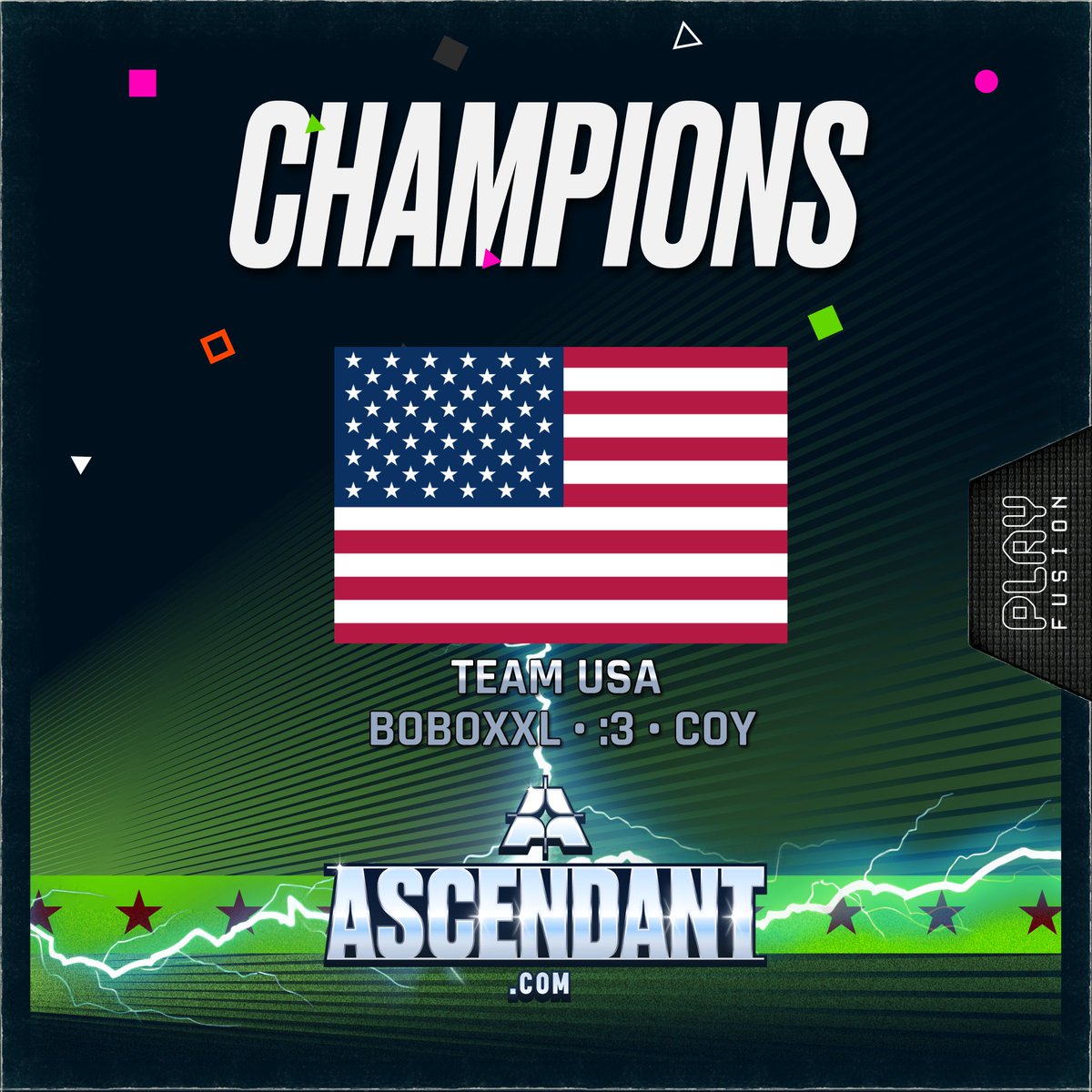 AscendantGame's tweet photo. Team USA are your Rep Your Flag Champions!

@BoboXXL_ • :3 (Charlie) • @uhhcoy https://t.co/zkaO7iG5fQ