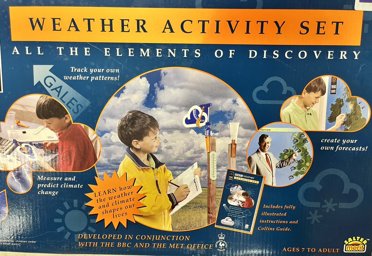 retrorerun's tweet photo. RetroRerun presents the gift every kid surely wanted… the Weather Activity Set developed between the BBC and Met Office. https://t.co/HsJft8uCPq
