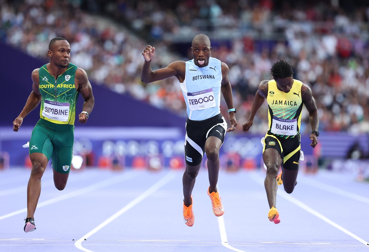 For the first time in Olympic history a sub-10 100m does not guarantee a spot in the final 🤯

9.80 <a href="/iamkishane/">Kishane Thompson</a> 🇯🇲 
9.81 Oblique Seville 🇯🇲
9.83 <a href="/LylesNoah/">Noah Lyles, OLY</a> 🇺🇸 
9.84 <a href="/fkerley99/">Fred Kerley</a> 🇺🇸 
9.87 <a href="/AkaniSimbine/">Akani Simbine</a> 🇿🇦 
9.91 Letsile Tebogo 🇧🇼 
9.92 <a href="/crazylongjumper/">Lamont Marcell Jacobs</a> 🇮🇹 
9.93 <a href="/kenny_bednarek/">Kung Fu Kenny</a> 🇺🇸