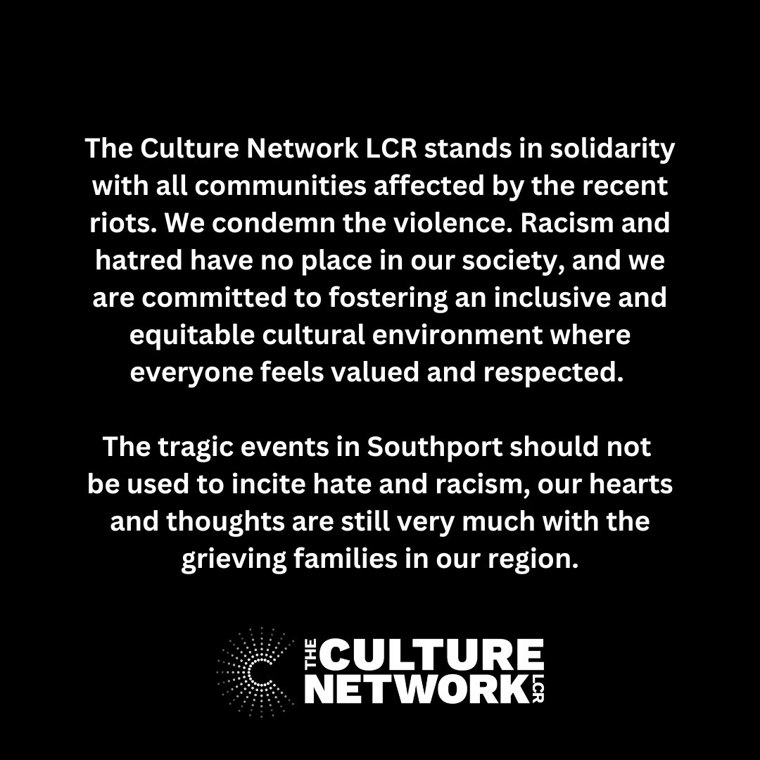 A statement from the Culture Network LCR who power Uncover Liverpool ⬇️