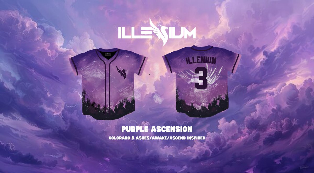 vaenera's tweet photo. ILLENIUM — PURPLE ASCENSION 💜 So excited to share my design. Hope you guys like it as much as i do! 💟 

Vote link — https://t.co/tbrtMT7euN 

#illenium #illeniumjersey #illenials https://t.co/HgKTf8ffKi