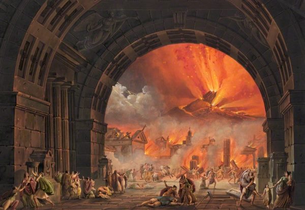 Today 79AD Mt. Vesuvius erupts, burying the cities of Pompeii, Herculaneum, Oplontis and Stabiae and killing thousands. New research in 2018 suggests the eruption occurred on or after this date not the previously used 24 August.
