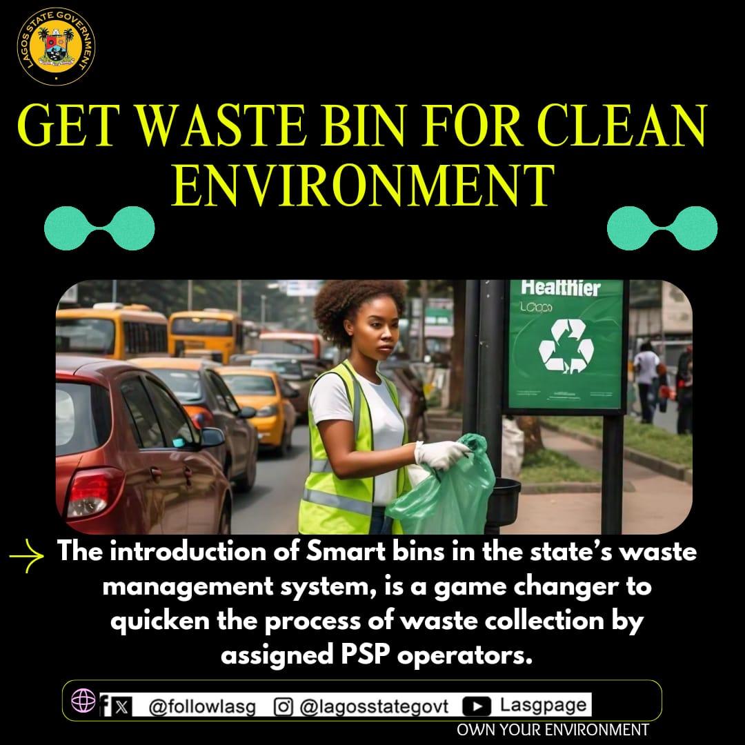 followlasg's tweet image. Own Your Environment

@jidesanwoolu  @drobafemihamzat  @gboyegaakosile  @gbenga_omo 
@BSaluHundeyin  @Mr_JAGs 
@LAGESCOfficial  @tokunbo_wahab  @Lawma_gov 

#OwnYourEnvironment  #SmartBin
#CleanEnvironment #GetWasteBin
#LASG  #AGreaterLagosRising