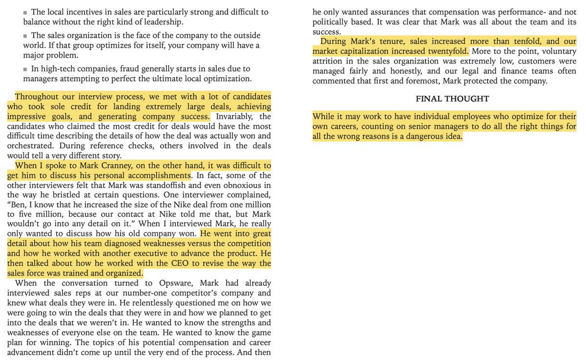 aschwags3's tweet image. If you hire A-players, they will always have ambition.

It's not a bad thing, but you have to be careful.

Here's Ben Horowitz's guide for selecting for the right type of ambition.