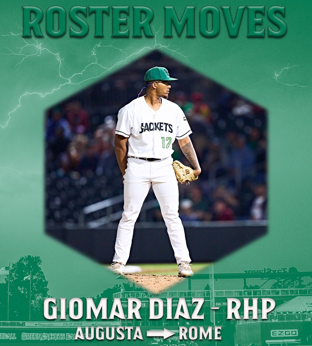 GreenJackets's tweet image. WE ALSO HAVE PROMOTIONS!

Congrats to RHP Giomar Diaz and INF Joe Olsavsky, who have been sent up the ladder to High-A Rome!