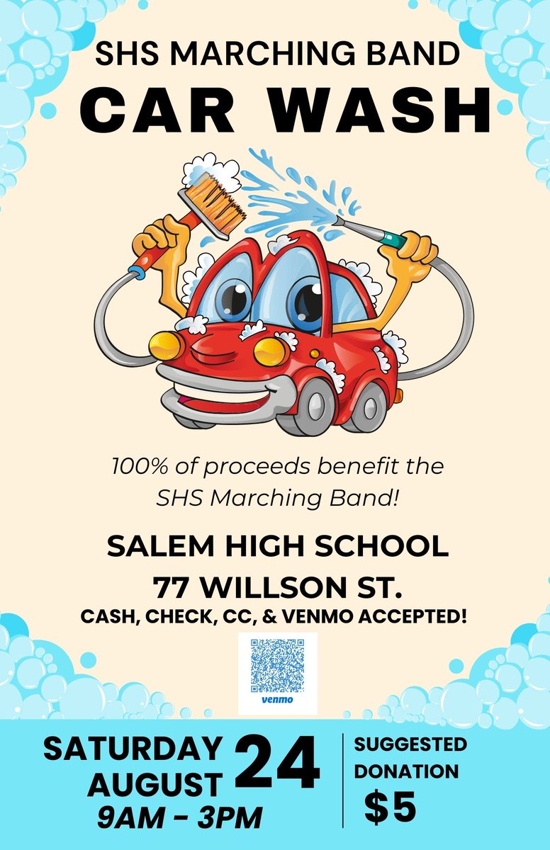 SAVE THE DATE: Saturday, Aug. 24...Support the <a href="/_SalemHigh_/">Salem High School</a> Marching Band!