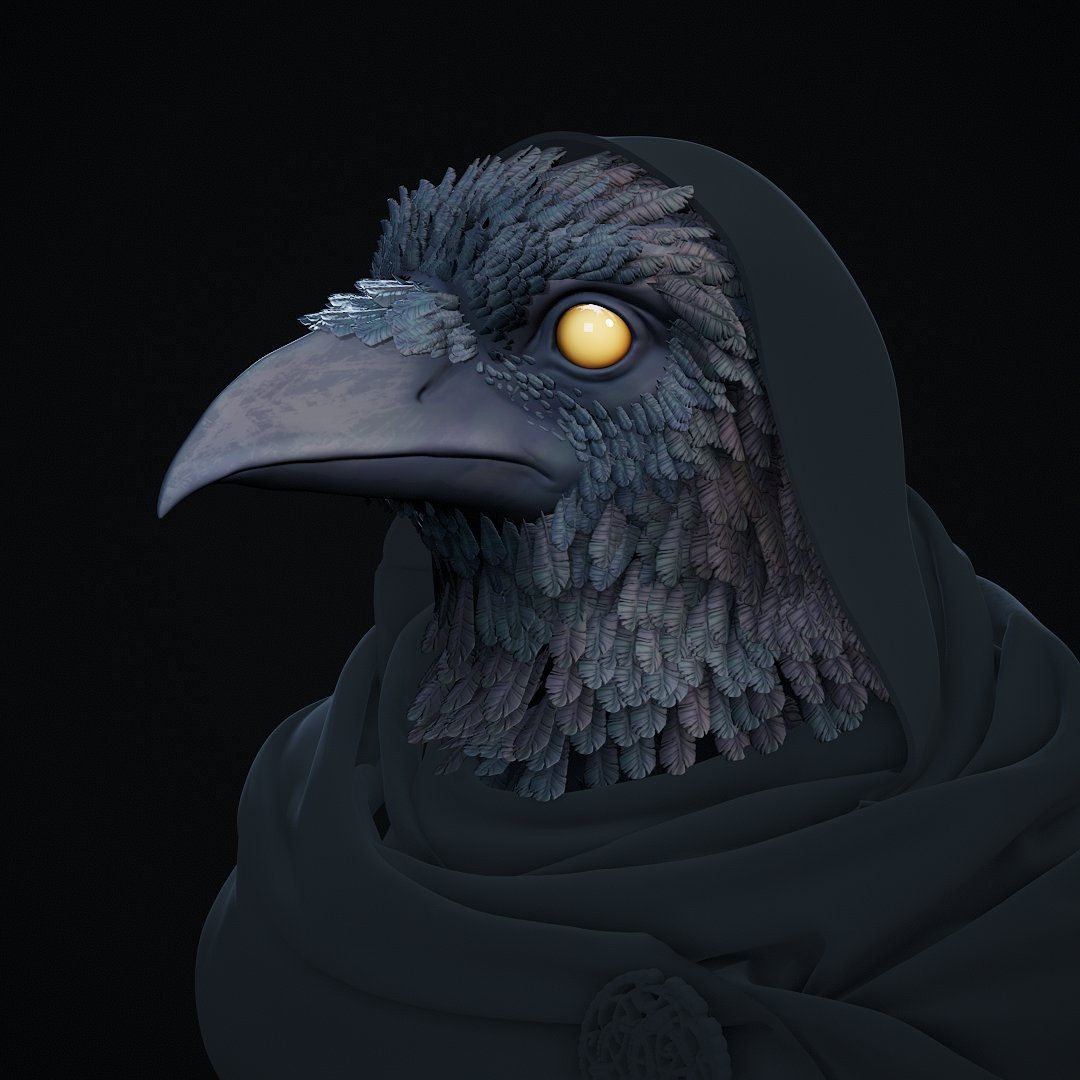 maxinelugg's tweet image. Been working on a procedural feather placement system using #geometrynodes in Blender for a new personal project. Definitely rough in places, but getting there 💪