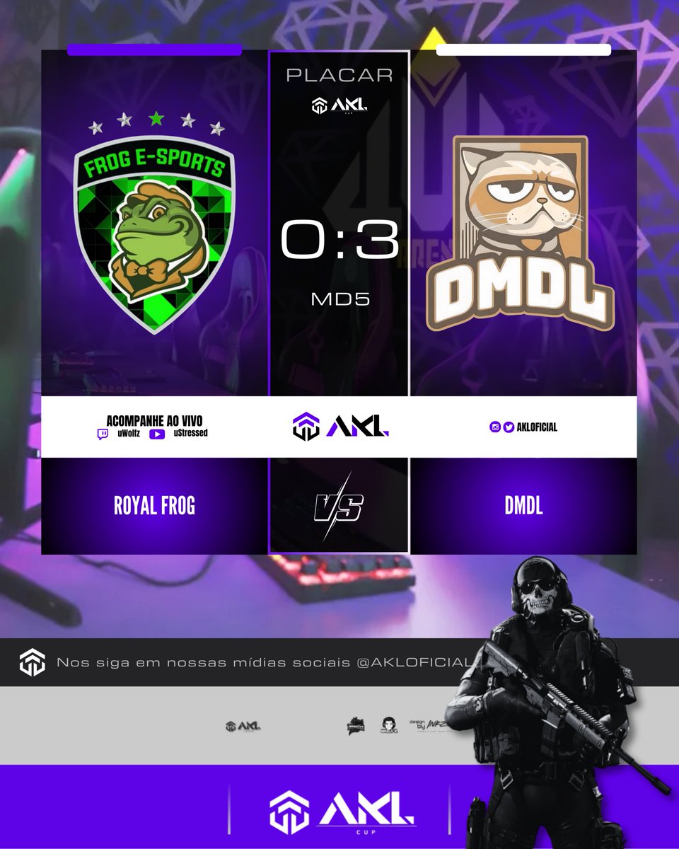 DMDL vence a <a href="/RoyalFrogBR/">RoyalFrog 🐸</a>  por 3x0 e avança para a final da Losers! #AKLCup