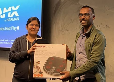 shantha05's tweet photo. Thanks to all our SQLSaturday Keynote prize winners. Special thanks to all our Keynote attendees for joining the event sharp at 9am in the mid of winter. #sqlsatwlg2024 https://t.co/dl4VWiOpQQ