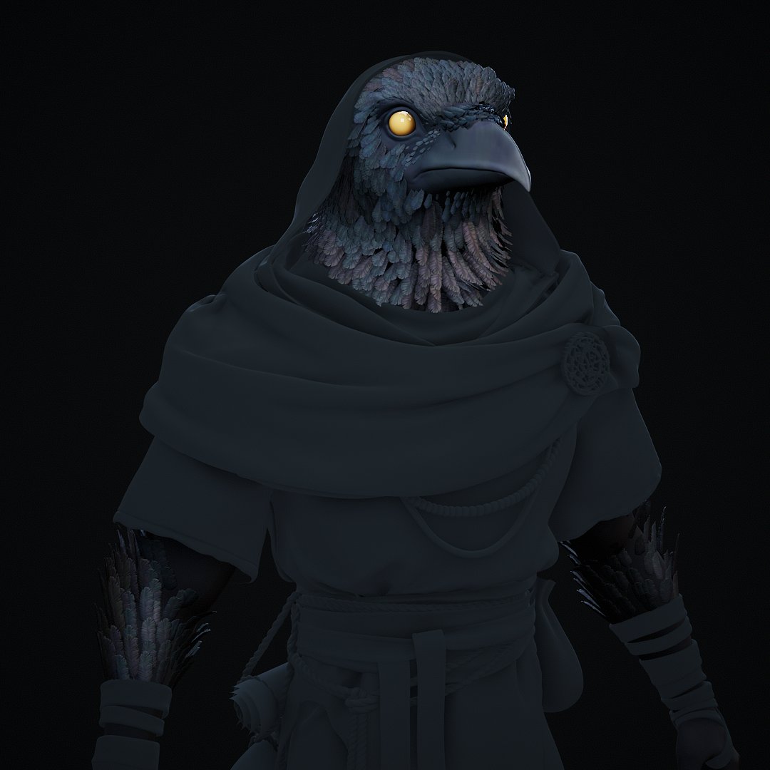 maxinelugg's tweet image. Been working on a procedural feather placement system using #geometrynodes in Blender for a new personal project. Definitely rough in places, but getting there 💪