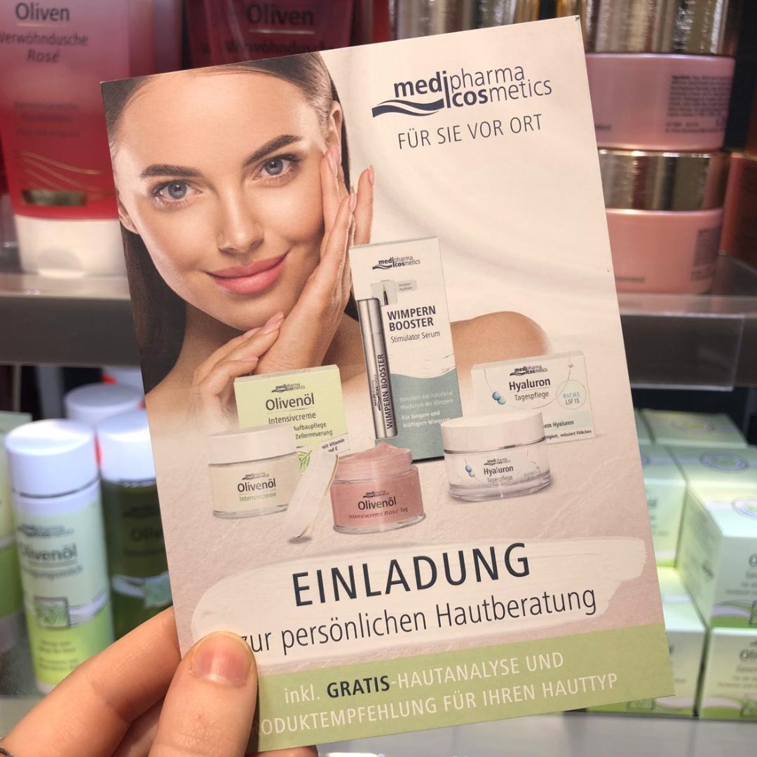 EINLADUNG
zur persönlichen #Hautberatung 
am am 05.August 2024
von 10 bis 16 Uhr in der
Neuen #Apotheke.

GRATIS Hautanalyse 
von #medipharmacosmetics
mit kostenloser #Pflegeberatung und 
Erstellung eines Pflegekonzeptes für 
Deinen individuellen #Hauttyp.

#Baunatal #LORENZ