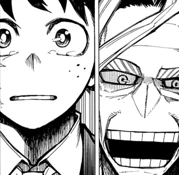HeroFletch's tweet photo. If there's one thing I'm glad Horikoshi stuck to no matter what, it's that All Might lived until the very end. 

One of the best writing decisions in all of MHA. https://t.co/BhzREafBG2
