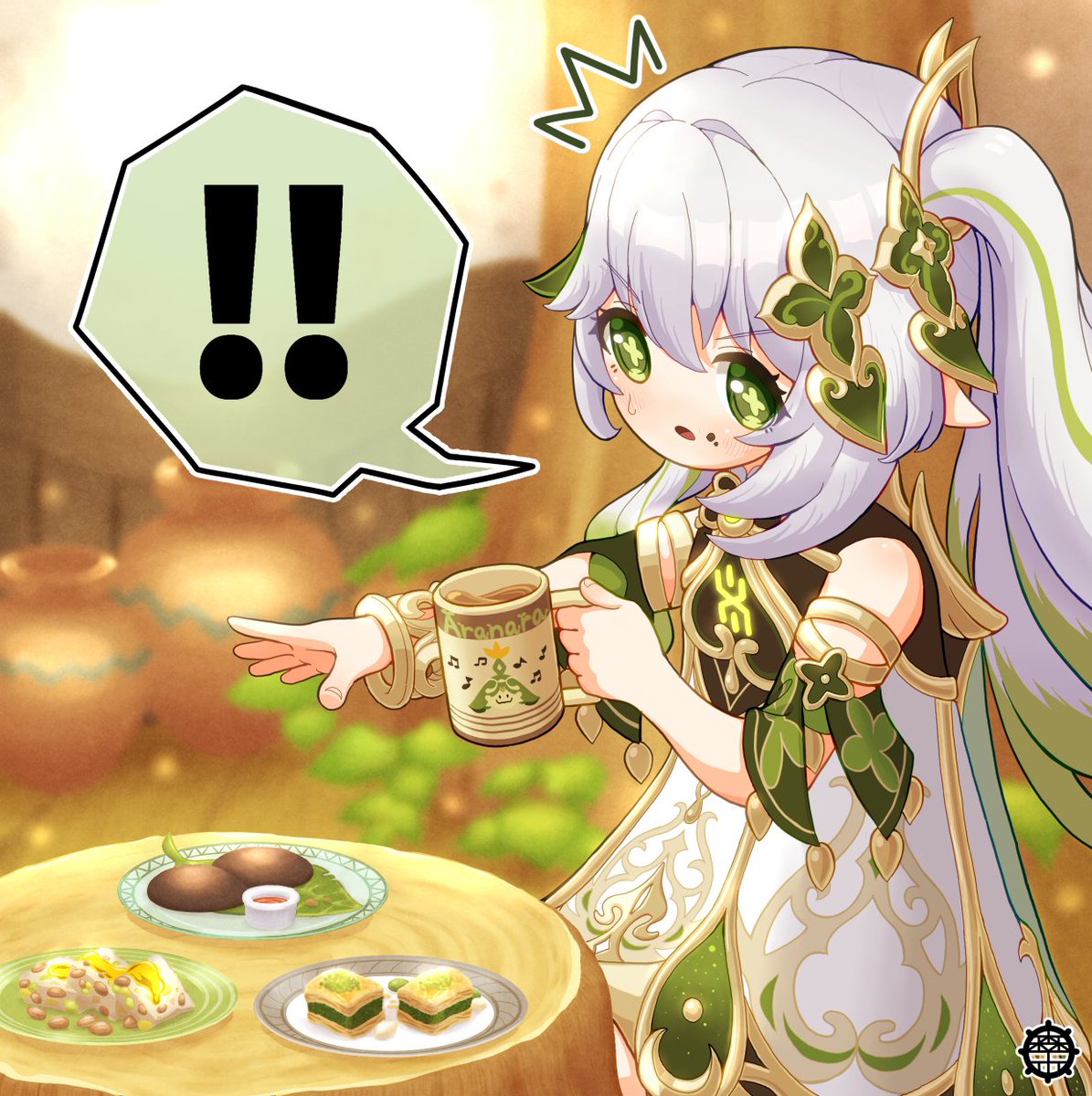 おやつ時。
#原神 #ナヒーダ