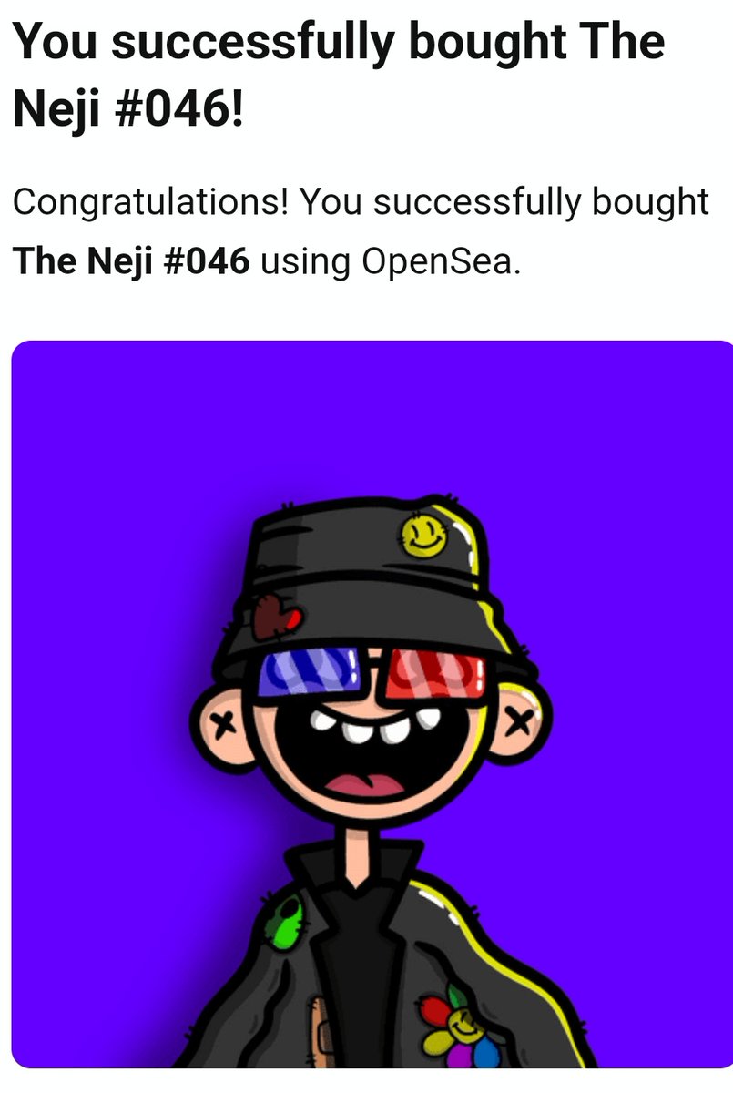 NFT_Sampo (@nft_sampo) on Twitter photo Bought two from this post and Saturday Shill..
Thank you all for posting and following!
Nice art <a href="/MoggyVerse/">MoggyVerse V2</a> and <a href="/_lil_neji/">lil_neji 🍃</a>
❤️ Bought two from this post and Saturday Shill..
Thank you all for posting and following!
Nice art <a href="/MoggyVerse/">MoggyVerse V2</a> and <a href="/_lil_neji/">lil_neji 🍃</a>
❤️