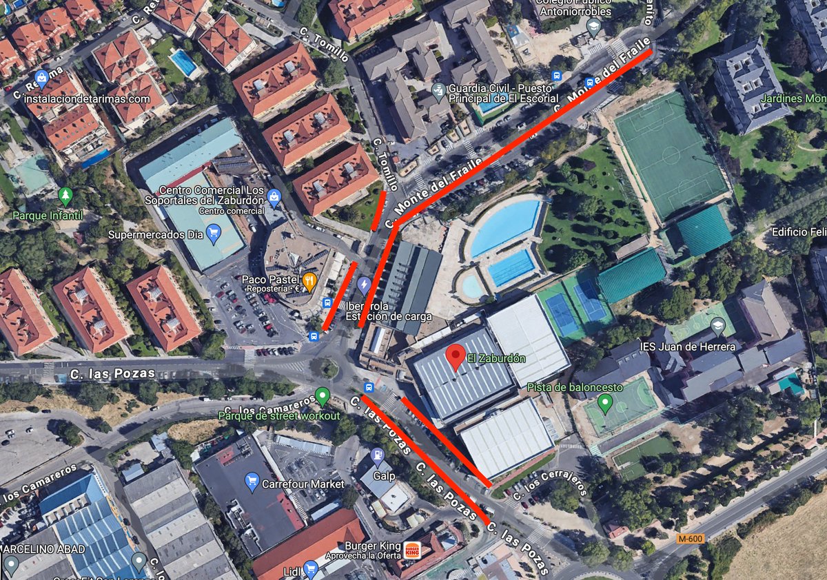 📢 🚧  Mañana lunes se va a repintar la calzada en c/ Monte del Fraile, desde el Zaburdón hasta el Antoniorrobles, y Pozas, altura del Polideportivo, por lo que no estará permitido el estacionamiento de 9:00-11:30h aproximadamente.
🙏 Lamentamos las molestias.