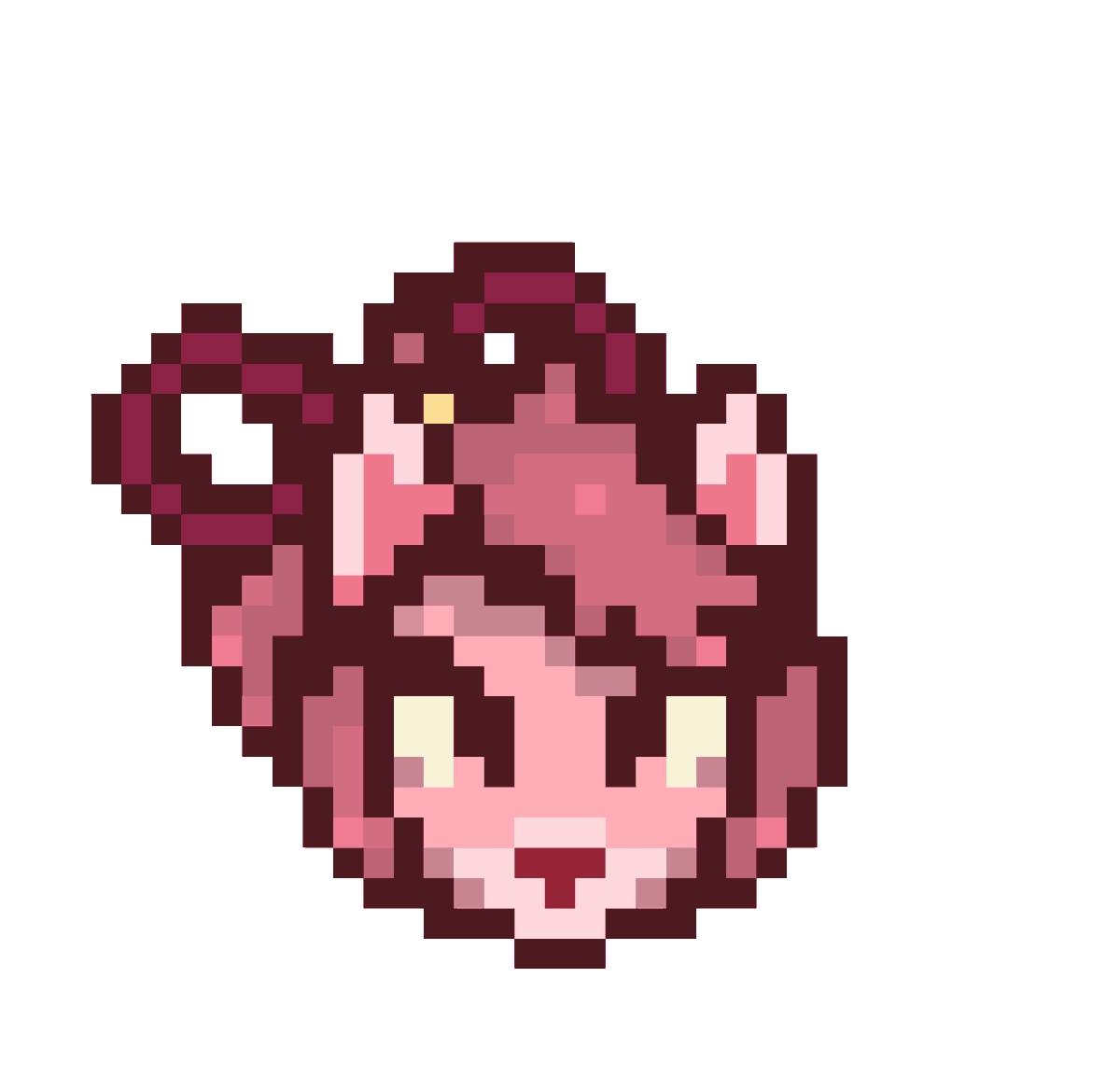 WATCHINGF0X's tweet image. 〔 I headcanon that Kanako would change colors growing up.  A mixed orange and purple because of her parents Chujin (purple) and Ceroba (orange), making some kinda of pink. I think she would look something like this. 〕