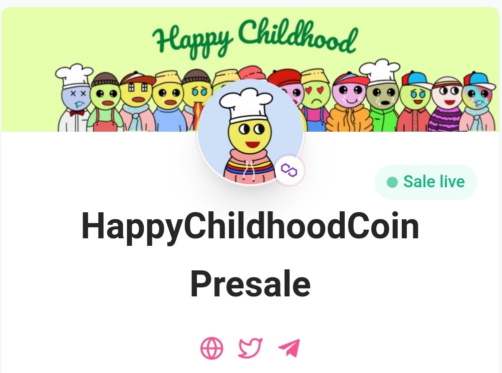 🚀 Happy Childhood Token (HCH) Presale! 🚀

Buy 1000 HCH tokens and get a bonus NFT from our collection! 🎁

💸 Earn 5% with our affiliate program! Up to $6250 possible!

🌟 Act fast and secure your rewards!

🔗 Join here: pinksale.finance/launchpad/poly…

#HCH #Presale #NFT #Crypto #BTC