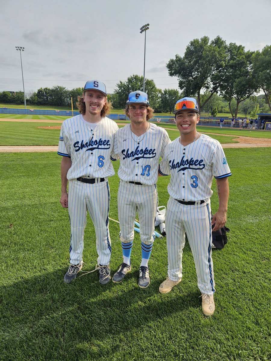 Our season comes to an end with an 8 zip loss. Skoggy pitches well for 7.2. The bats were silenced with no clutch hits. R. Boldt gets 2 hits! Jobu POG is <a href="/BowlShakopee/">Shakopee Bowl</a> for their help in buying these new uni's! Thanks, <a href="/davelj25/">dave johnson</a>, for your support! <a href="/MinnBaseball/">Minnesota Baseball Association</a> <a href="/RVLbaseball/">RIVER VALLEY LEAGUE ⚾️</a>