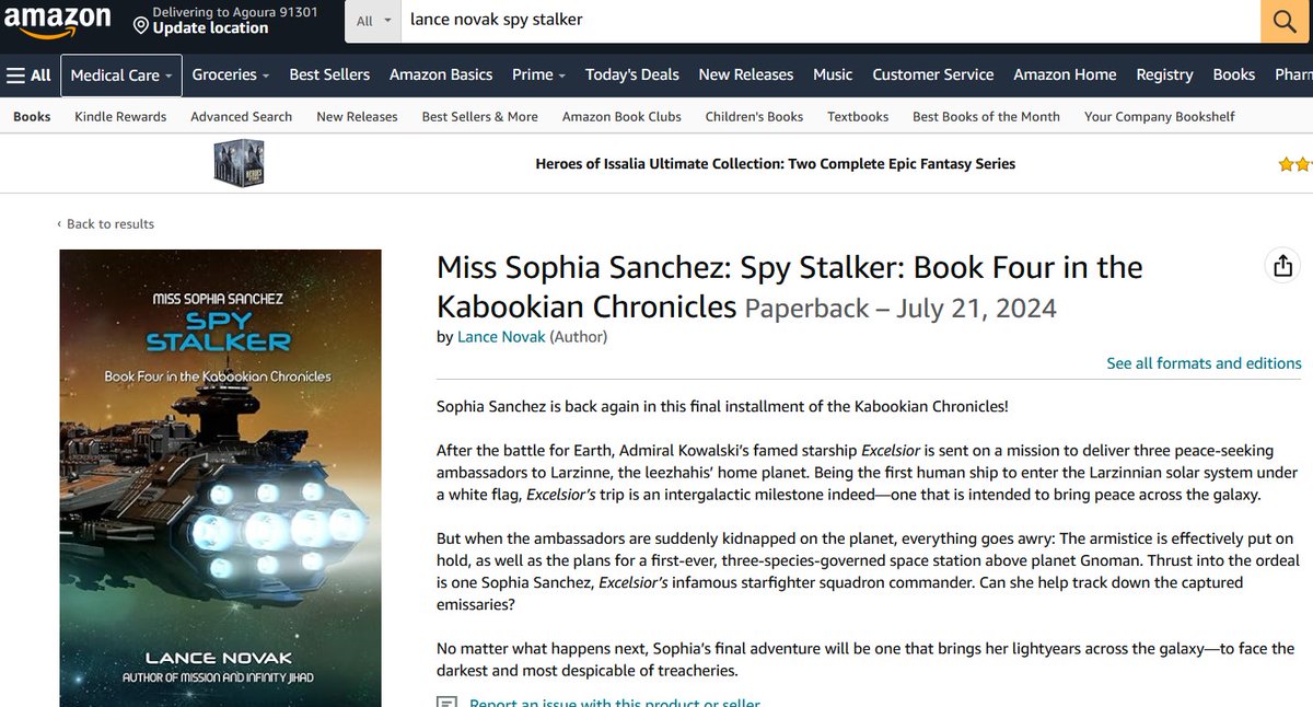 Miss Sophia Sanchez: Spy Stalker is now available on Amazon and Thriftbooks! It will be available at B&amp;N, Waterstones, and other select retailers within a few weeks.

<a href="/amazonbooks/">Amazon Books</a> <a href="/AmazonKindle/">Kindle</a> <a href="/BNBuzz/">Barnes & Noble</a> <a href="/Waterstones/">Waterstones</a> <a href="/Dymocksbooks/">@dymocksbooks</a> <a href="/ThriftBooks/">ThriftBooks</a> <a href="/alibris/">Alibris</a> #newbook #bookseries <a href="/LVUSD/">LVUSD</a>