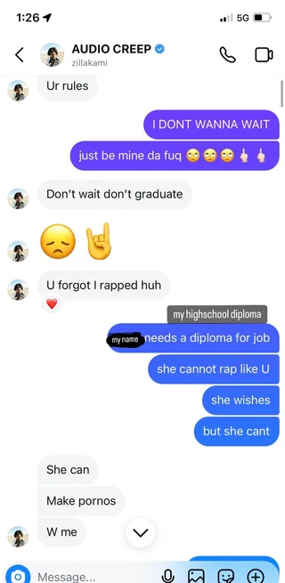 RileyTaugor's tweet photo. Yet another set of Zillakami allegations and screenshots dropped https://t.co/sv08Rv0YP5