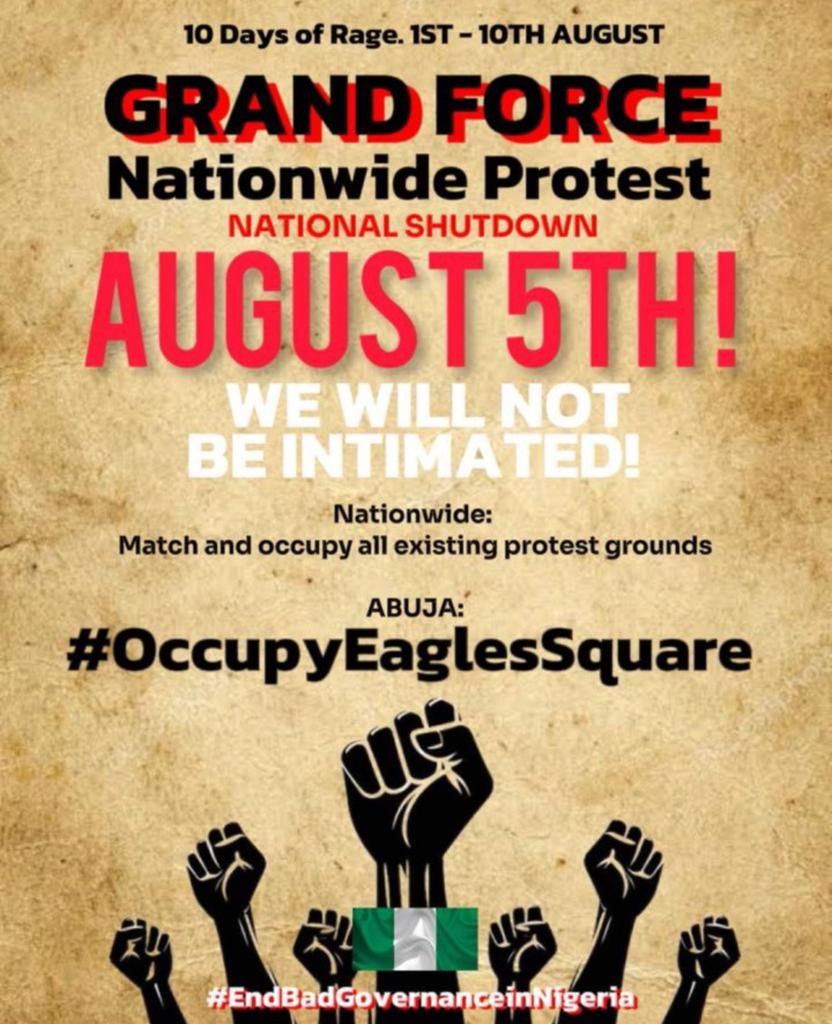 We are all going to Abuja. That's where they live and pass bad policies that have crippled the economy.

No retreat, No surrender 

#occupyAbuja, #EndBadGovernanceProtest