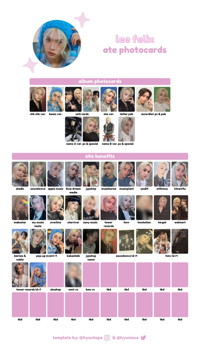 stray kids ate site benefits + album pcs 🥠 mmt vc & kms vc added