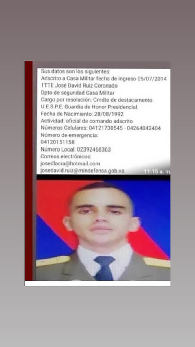 AmintaPerez3535's tweet image. Este genocida José David Ruiz Coronado, este sapo, este ser despreciable, es uno de los que delató la ubicación de mi hijo Óscar A. Pérez y de los muchachos que lo acompañaban para ese momento, se encuentra viviendo aquí en los Estados Unidos,