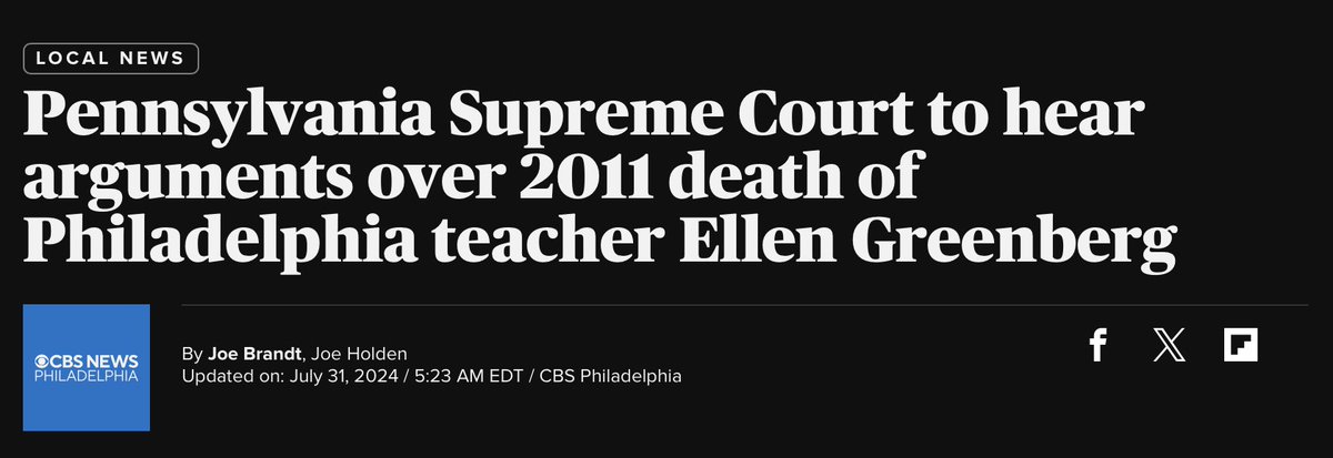 lindsayballant's tweet photo. I cannot emphasize enough that PA's Supreme Court decided *this week* they'll hear the appeal from the victim's family, challenging Shapiro's determination that a woman found stabbed 20 times was a "suicide". Do you want that open trial with your VP pick?https://t.co/6WTugdTEHZ https://t.co/FWvVka3Yfr