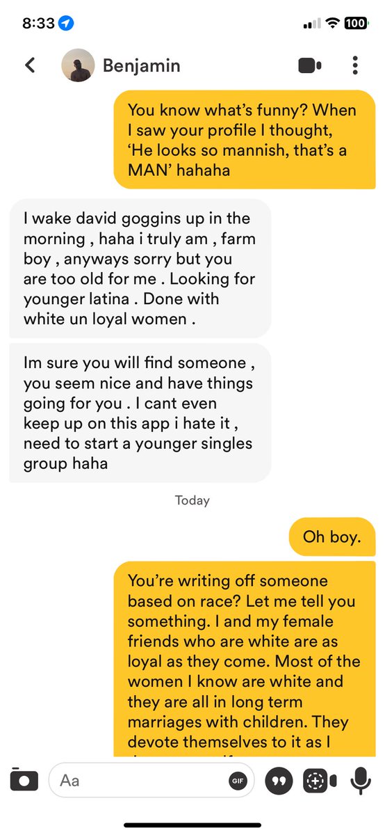 badnewsmissy's tweet photo. I am having an INSANE day on the dating apps Part 1 #crazymen #datingapps https://t.co/nBtPrO1vN9