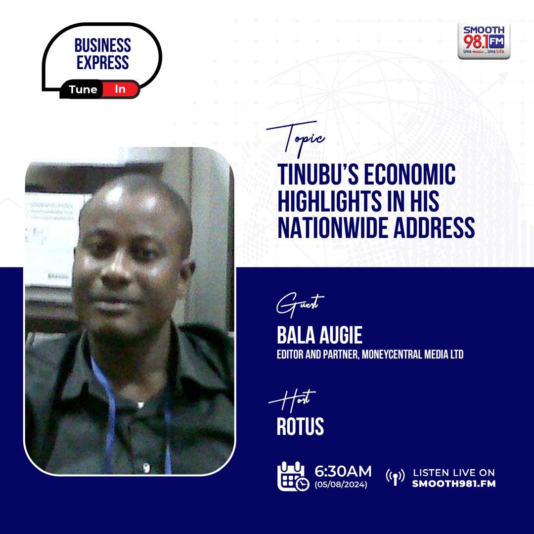 Smooth981FM's tweet photo. Tomorrow on #BusinessExpress981
Do join us.
Hosts: @ayokunmi_k @rotankwot
Guest: @Moneycentral4
Tune in - Smooth 981 FM 📻
Or listen live via https://t.co/RE5Q52wdVp
❤️💙🤍
#Smooth981FM #MorningRadio #BusinessExpress981 #SmoothFM #Radio #NigeriaNews #Kano https://t.co/d7z8yq9N6g