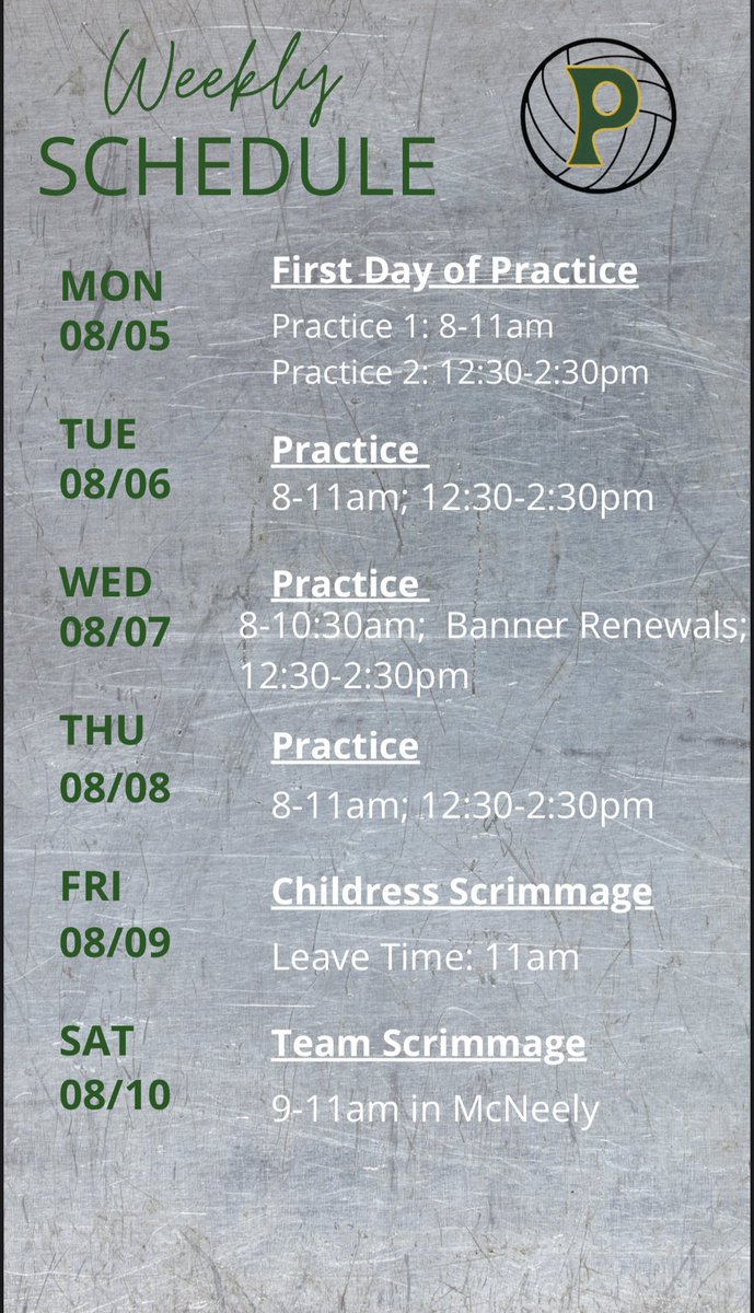 🚨REMINDER🚨 
Practice Starts Tomorrow!!🌾🏐